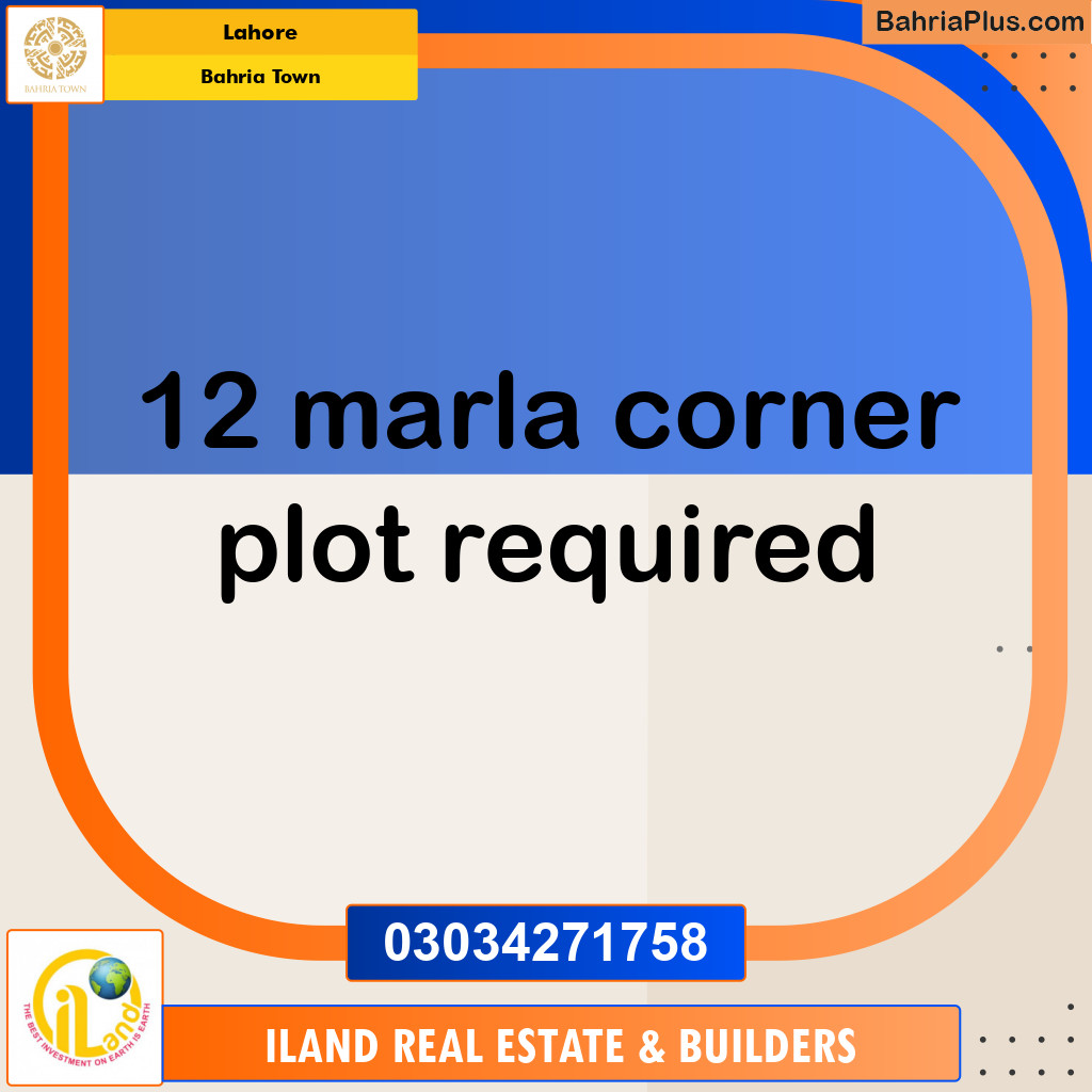Residential Plot for Sale in Bahria Town, Lahore - (BP-147609)