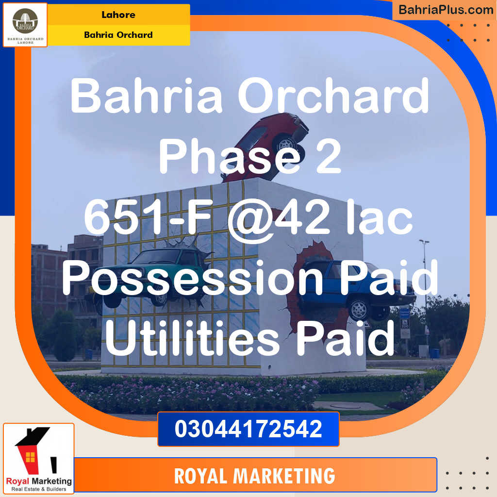 Residential Plot for Sale in Bahria Orchard, Lahore - (BP-147669)