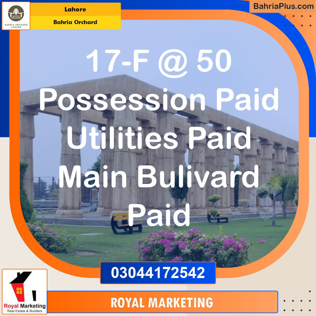 Residential Plot for Sale in Bahria Orchard, Lahore - (BP-147676)