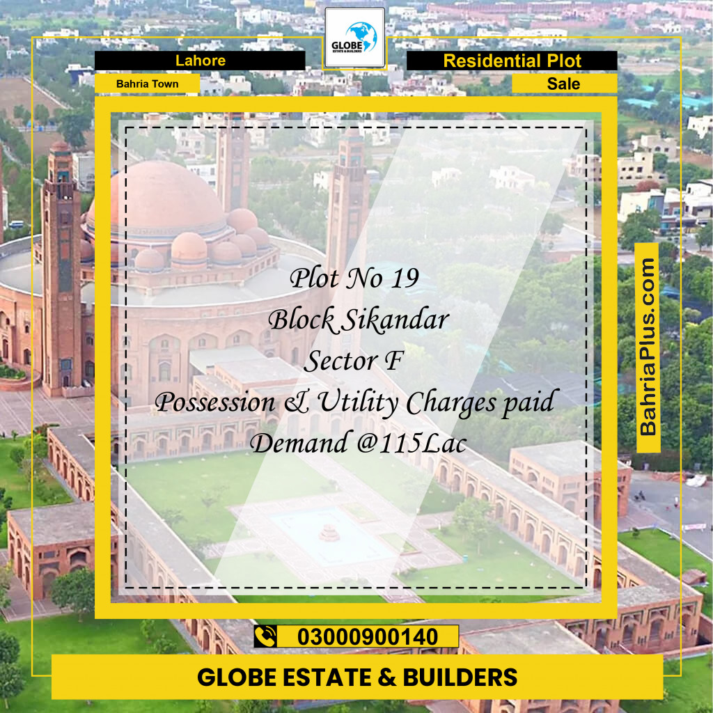 Residential Plot for Sale in Bahria Town, Lahore - (BP-147751)