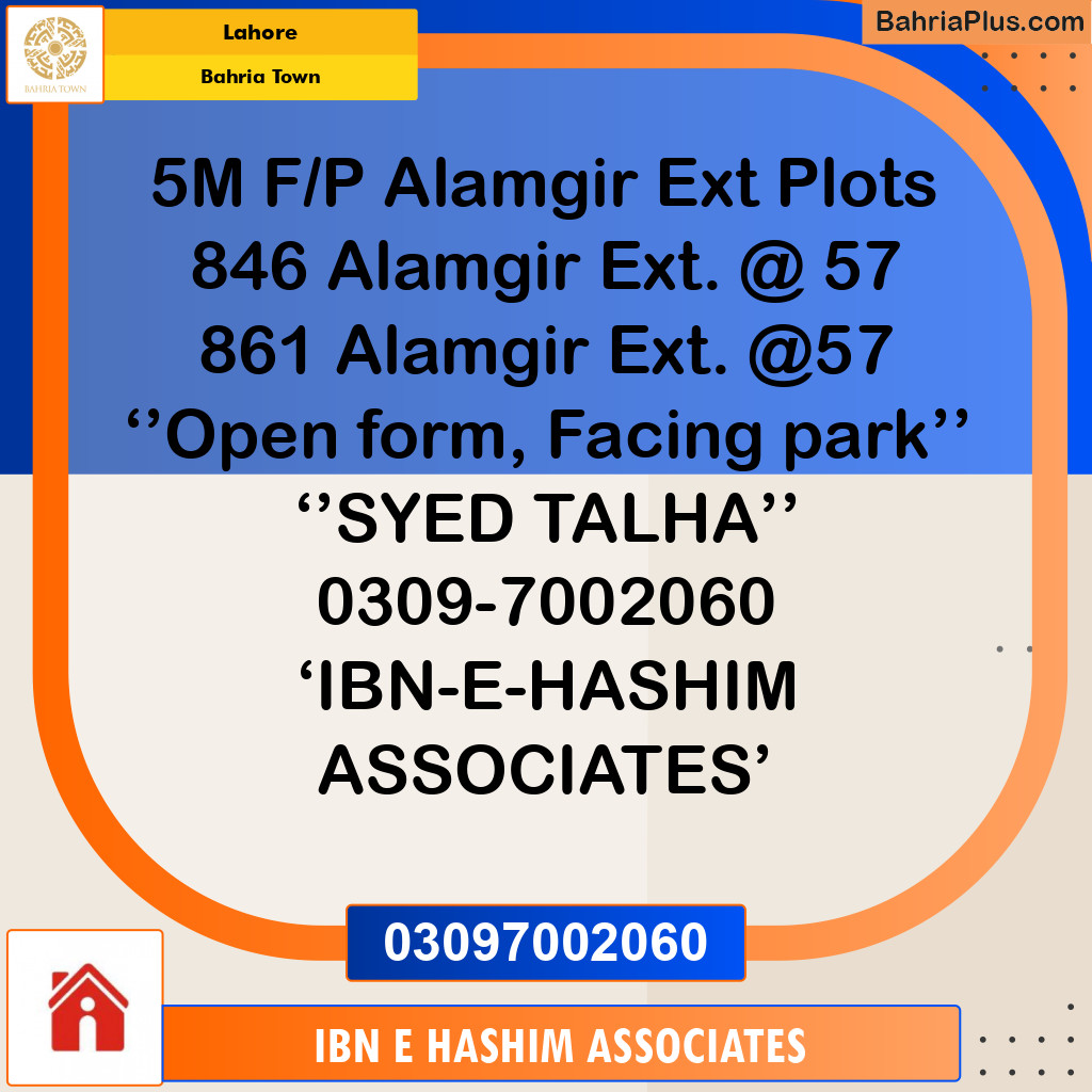 Residential Plot for Sale in Bahria Town, Lahore - (BP-147806)