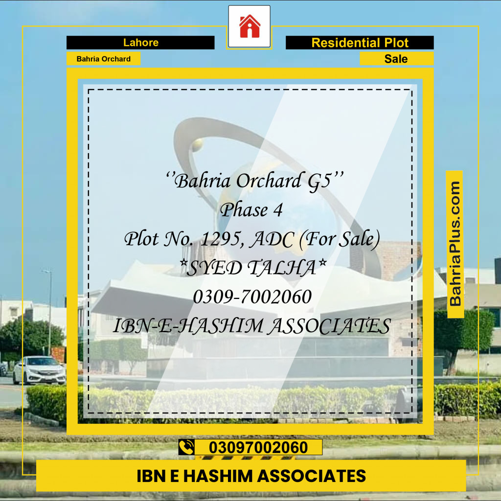 Residential Plot for Sale in Phase 4 - G5 Block -  Bahria Orchard, Lahore - (BP-147808)