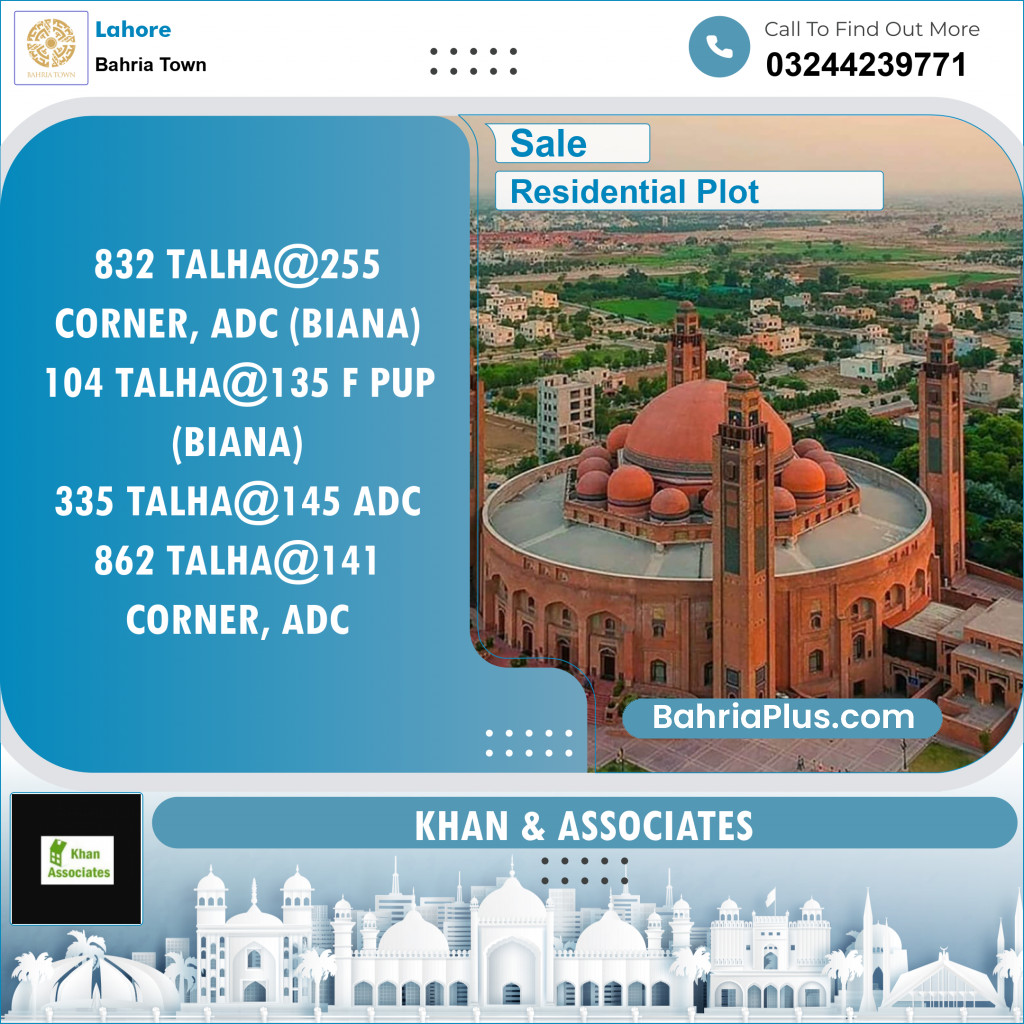 Residential Plot for Sale in Sector F - Talha Block -  Bahria Town, Lahore - (BP-147817)