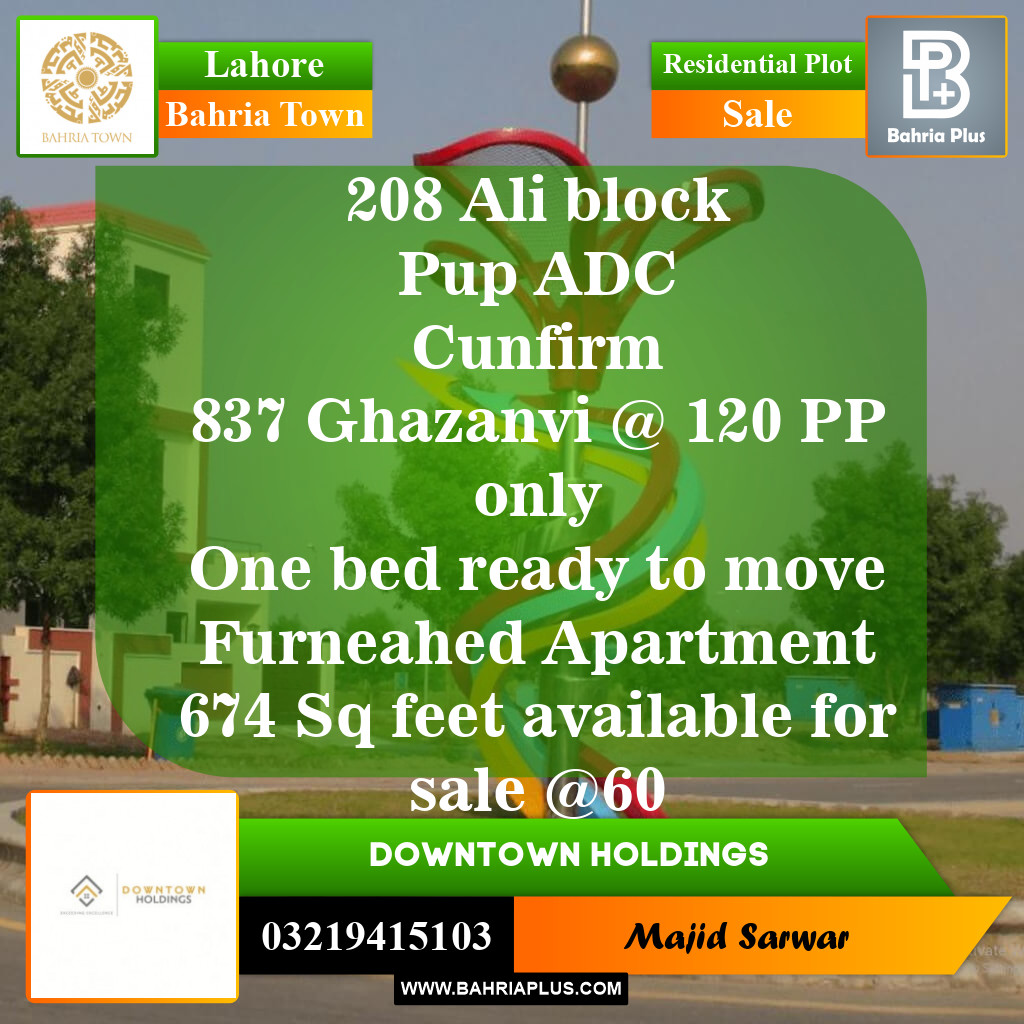 Residential Plot for Sale in Bahria Town, Lahore - (BP-147827)