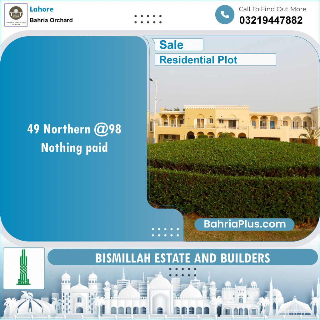 Residential Plot for Sale in Phase 1 - Northern District -  Bahria Orchard, Lahore - (BP-147830)