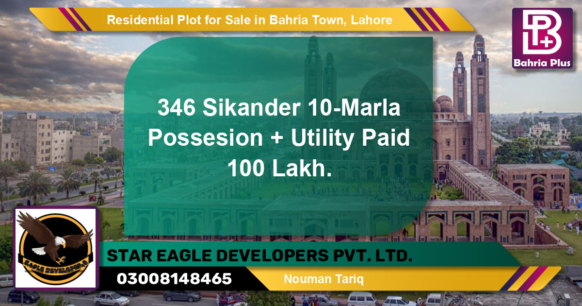 Residential Plot for Sale in Bahria Town, Lahore - (BP-147833)