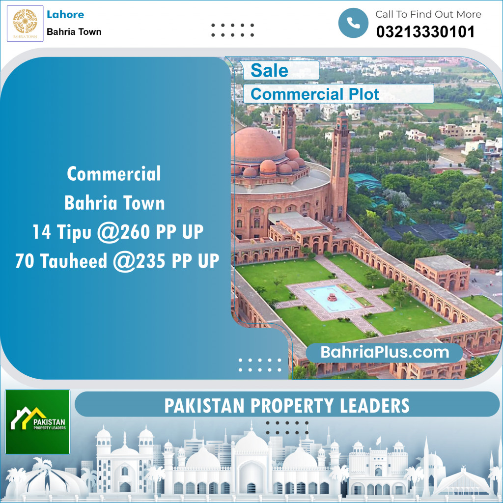 Commercial Plot for Sale in Bahria Town, Lahore - (BP-147854)
