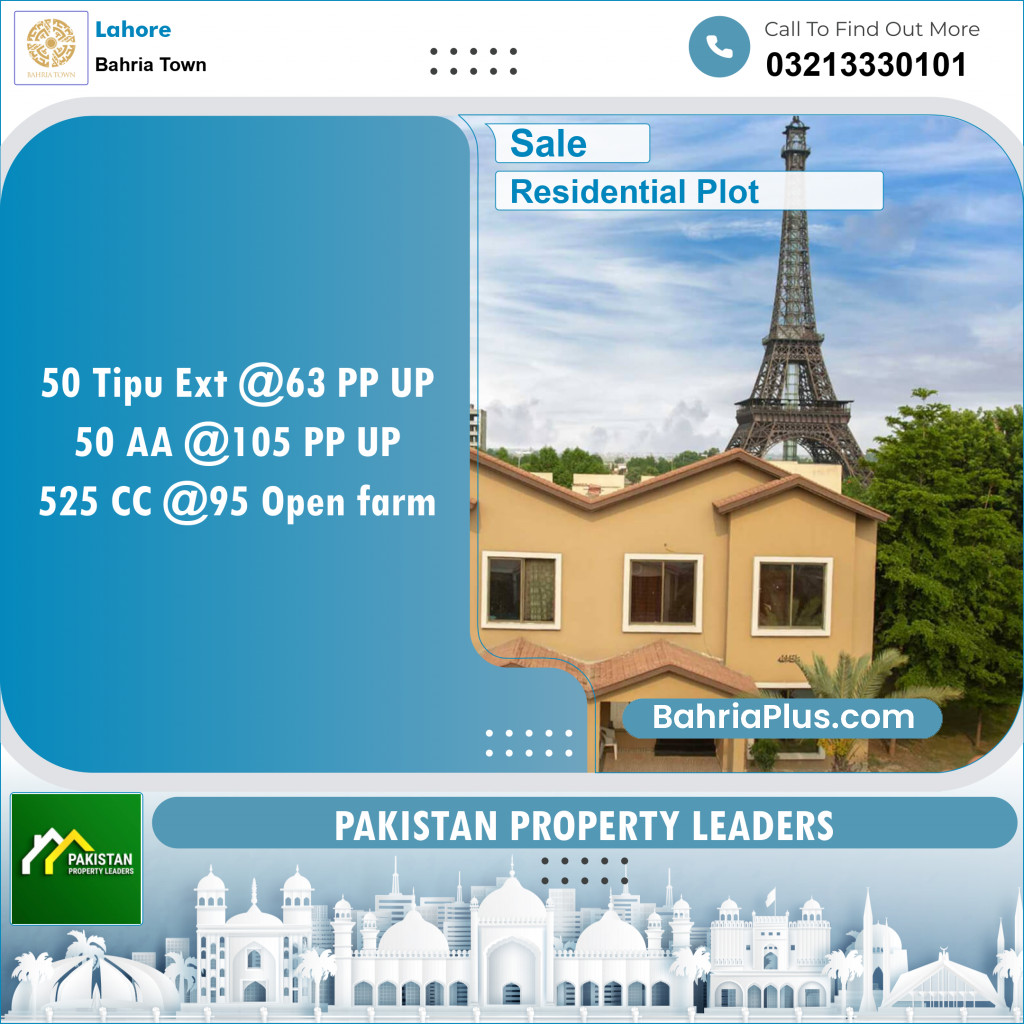 Residential Plot for Sale in Bahria Town, Lahore - (BP-147856)