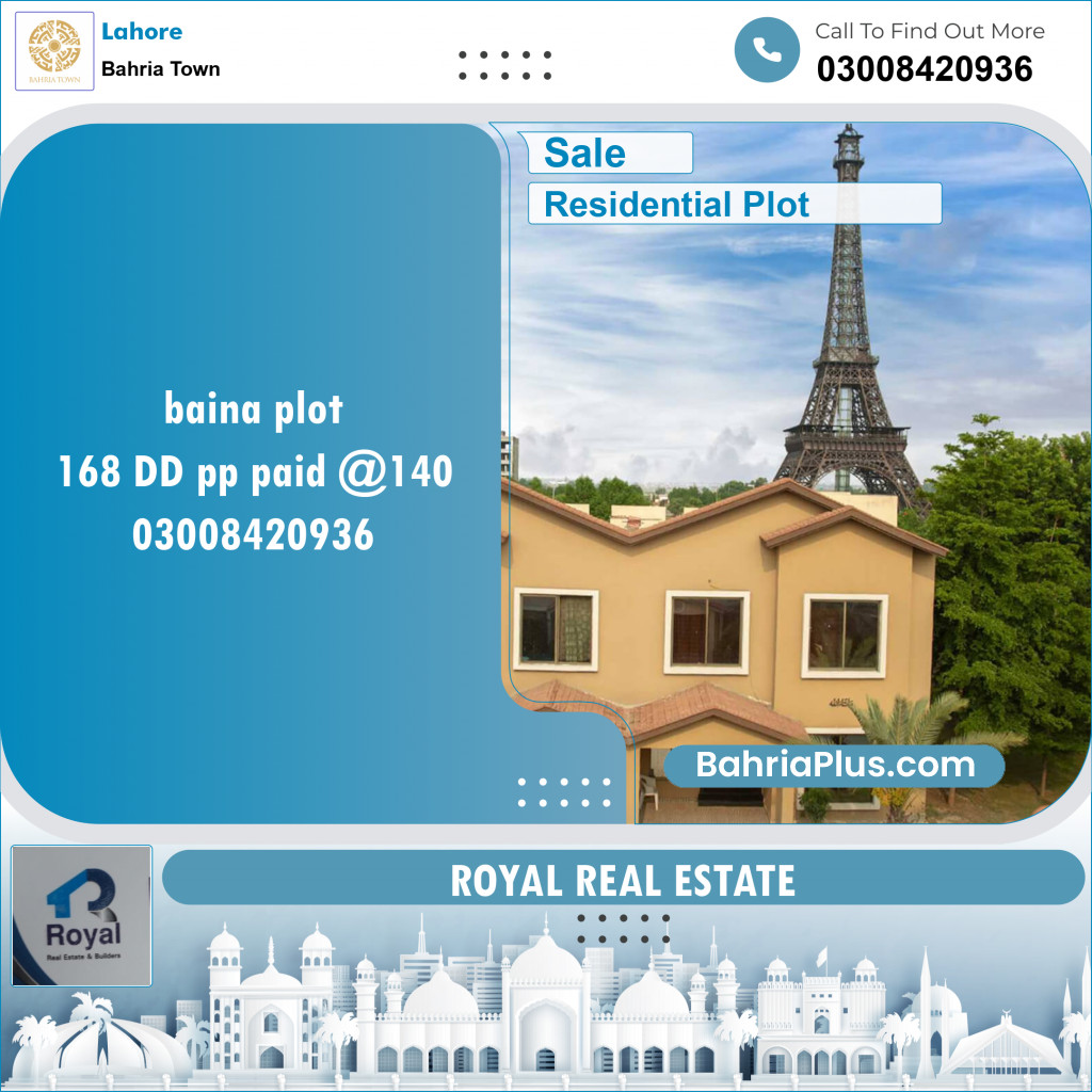 Residential Plot for Sale in Bahria Town, Lahore - (BP-147922)
