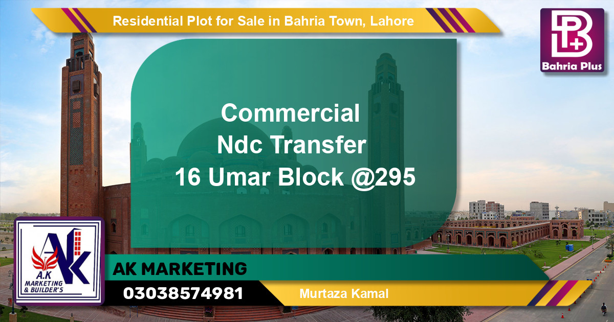Residential Plot for Sale in Bahria Town, Lahore - (BP-147988)