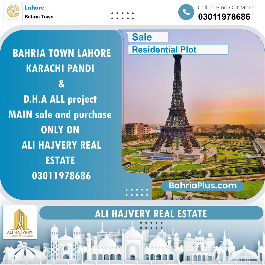 Residential Plot for Sale in Bahria Town, Lahore - (BP-148022)