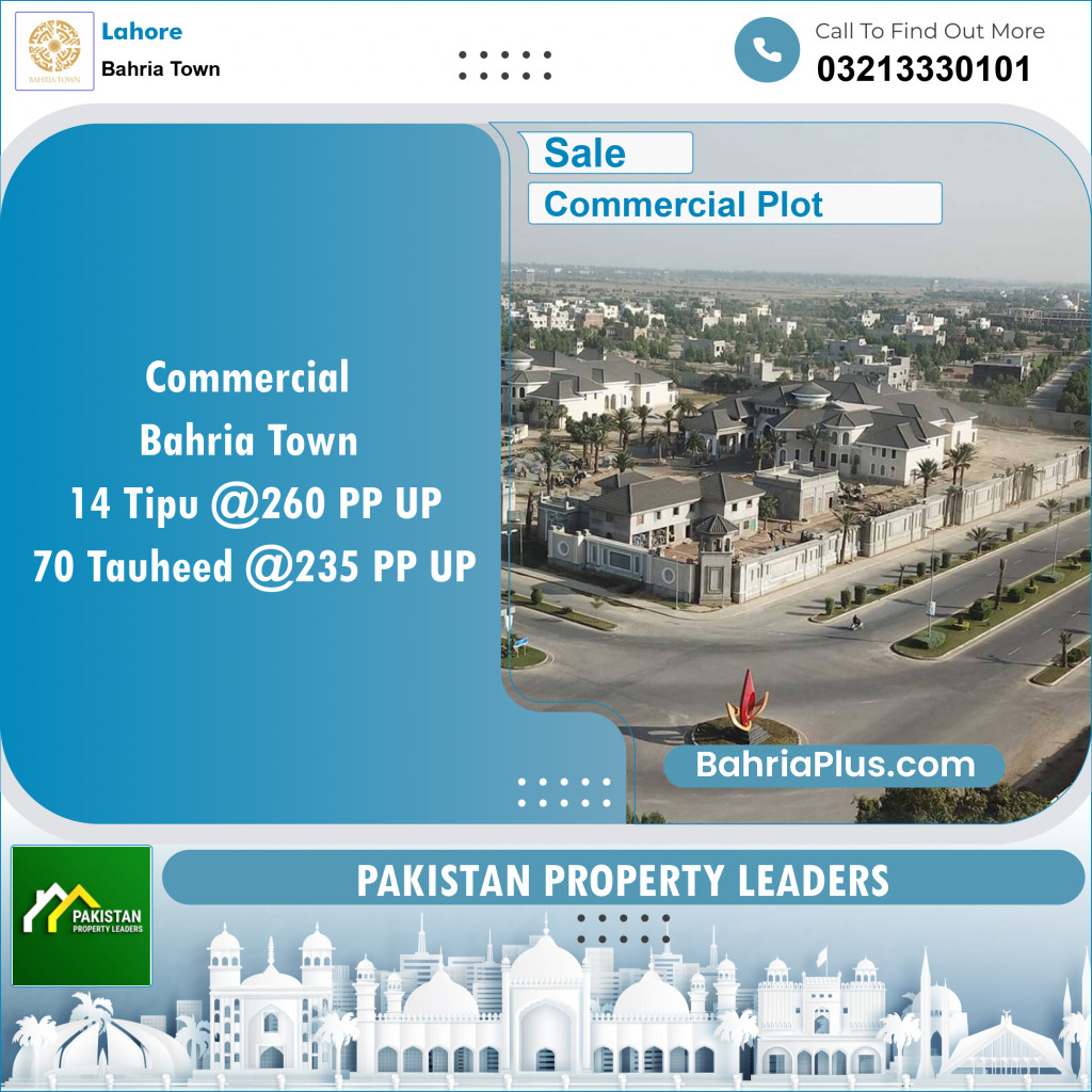 Commercial Plot for Sale in Bahria Town, Lahore - (BP-148107)