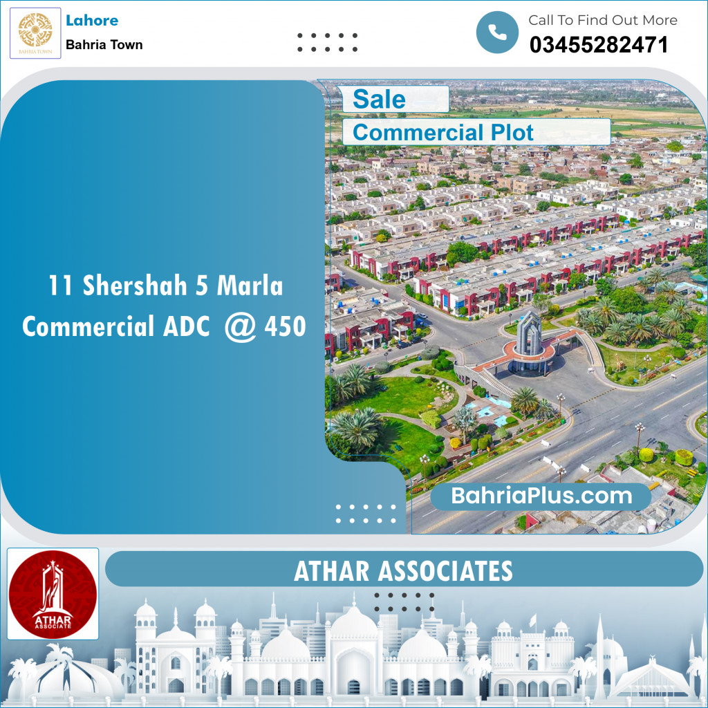 Commercial Plot for Sale in Sector F - Shershah Block -  Bahria Town, Lahore - (BP-148131)