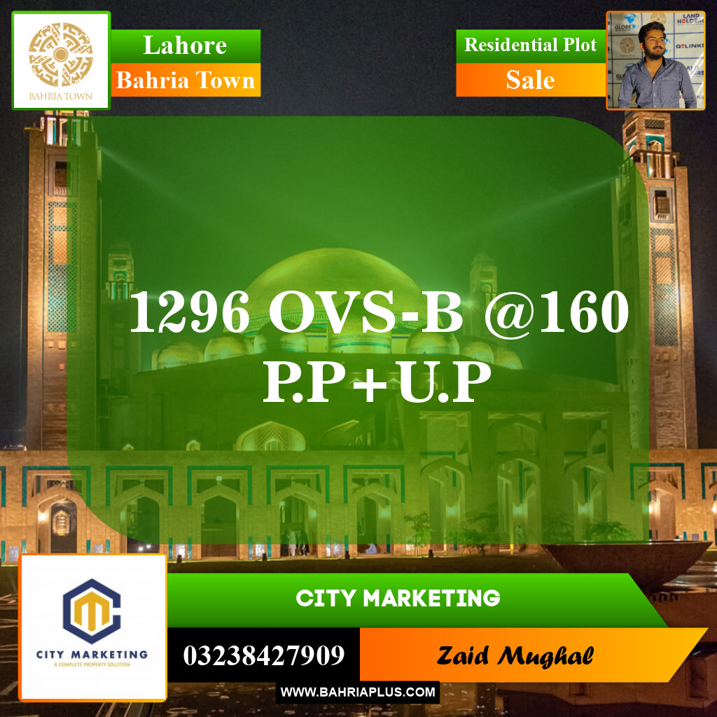 Residential Plot for Sale in Overseas B -  Bahria Town, Lahore - (BP-148208)