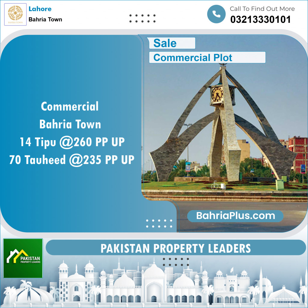 Commercial Plot for Sale in Bahria Town, Lahore - (BP-148228)