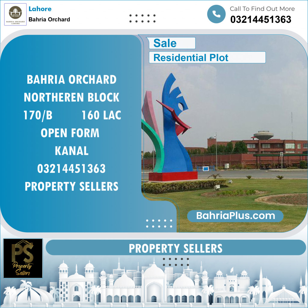 Residential Plot for Sale in Phase 1 - Northern District -  Bahria Orchard, Lahore - (BP-148345)