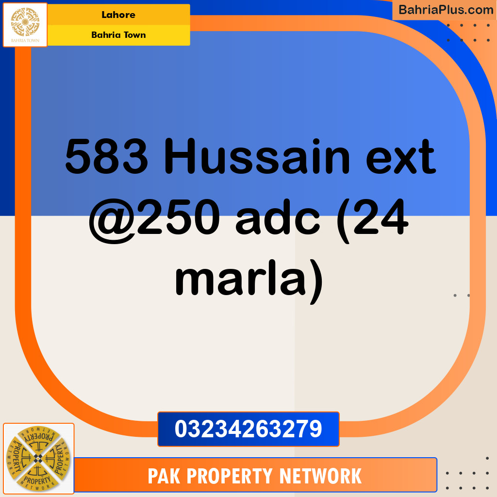 Residential Plot for Sale in Sector C - Nargis/Hussain Ext. -  Bahria Town, Lahore - (BP-148386)