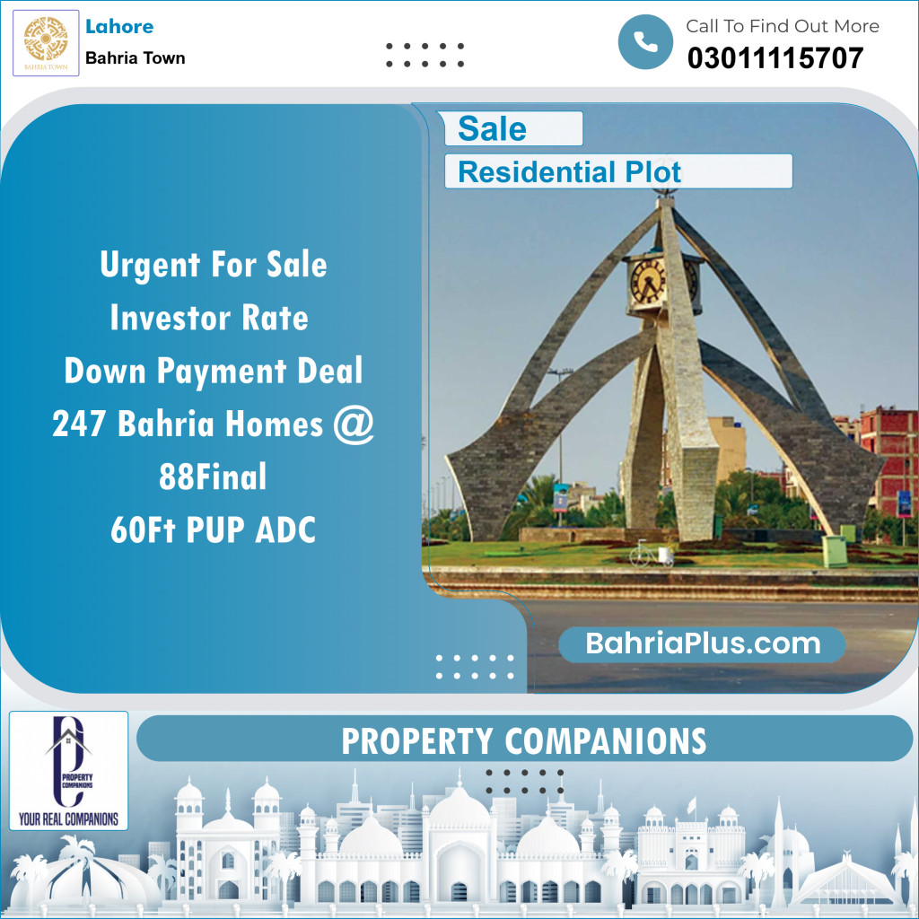 Residential Plot for Sale in Sector E - Bahria Homes -  Bahria Town, Lahore - (BP-148451)