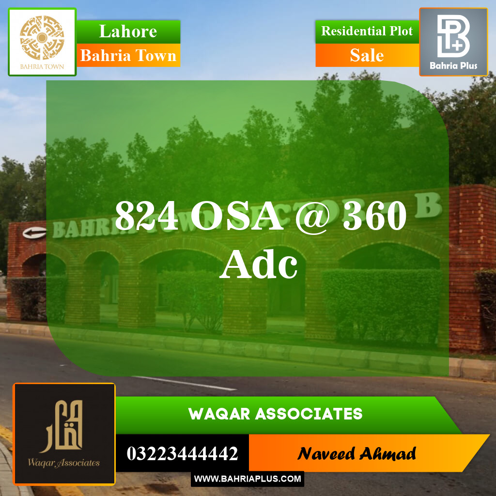 Residential Plot for Sale in Overseas A -  Bahria Town, Lahore - (BP-148511)