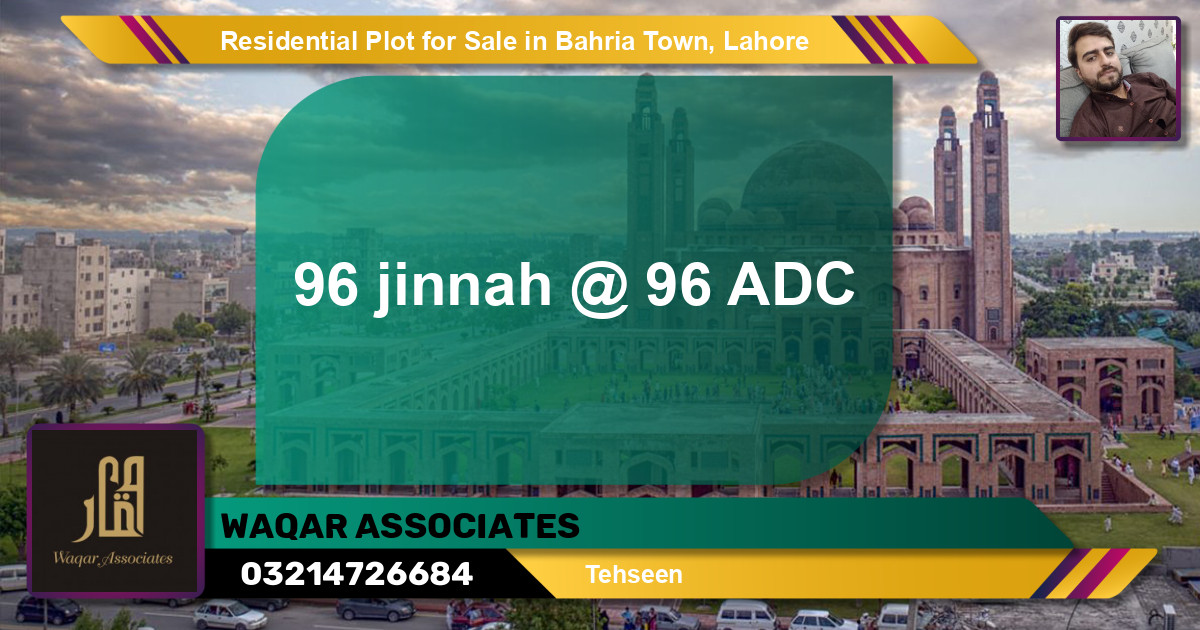 Residential Plot for Sale in Sector E - Jinnah Block -  Bahria Town, Lahore - (BP-148526)