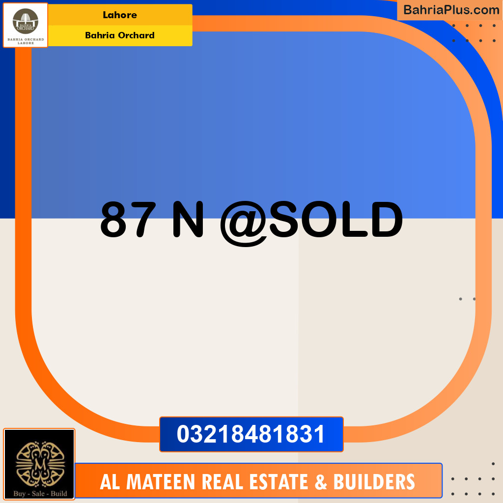 Residential Plot for Sale in Phase 2 - N Block -  Bahria Orchard, Lahore - (BP-148555)