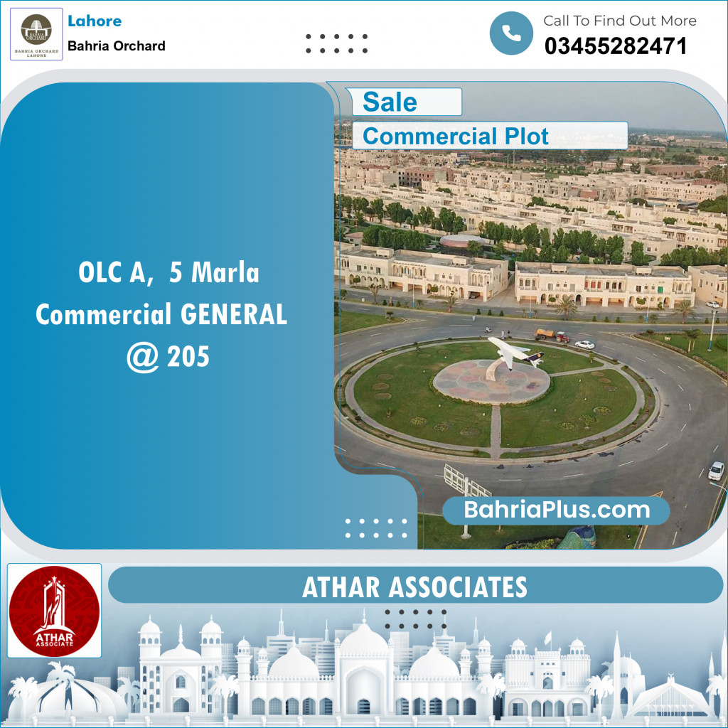 Commercial Plot for Sale in OLC A Commercial -  Bahria Orchard, Lahore - (BP-148588)