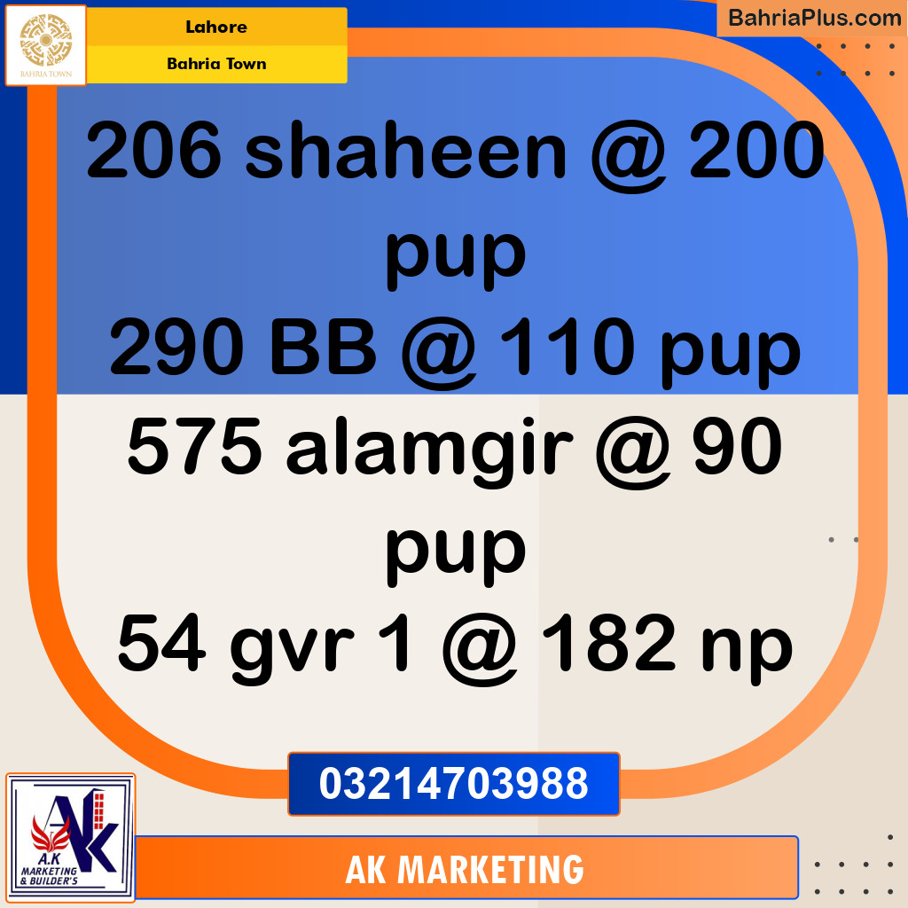 Residential Plot for Sale in Sector B - Shaheen Block -  Bahria Town, Lahore - (BP-148597)