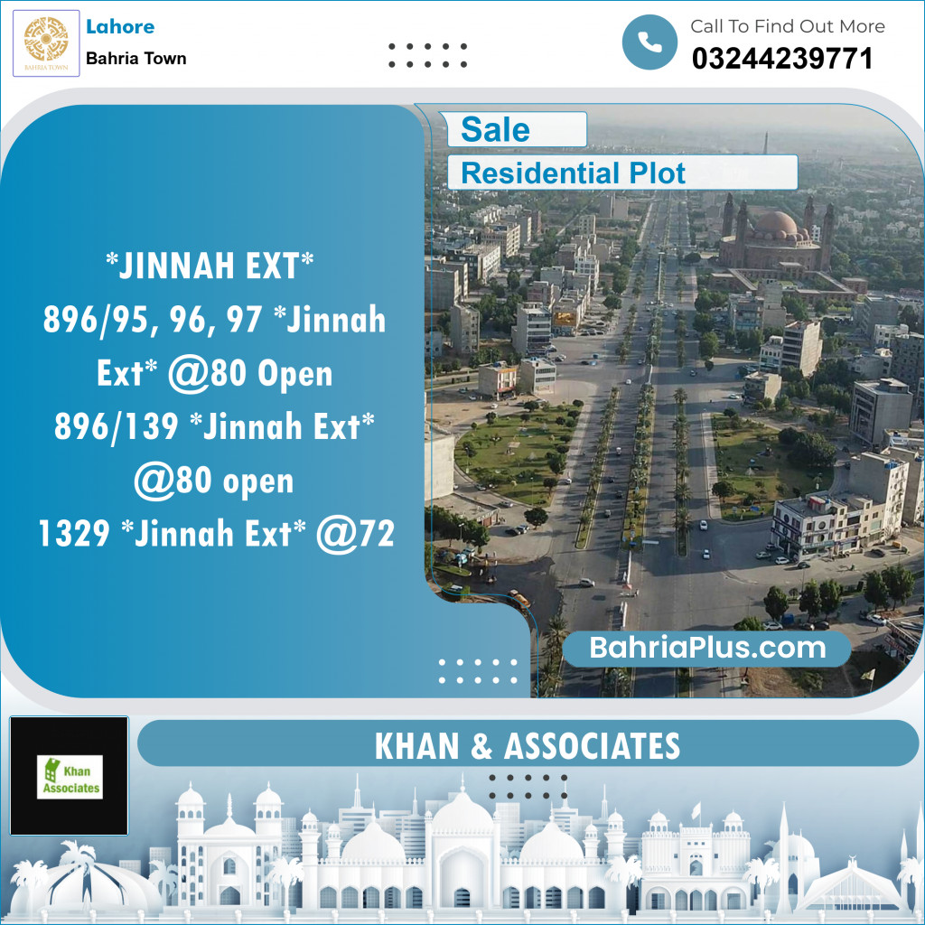 Residential Plot for Sale in Sector E - Jinnah Ext. Block -  Bahria Town, Lahore - (BP-148986)