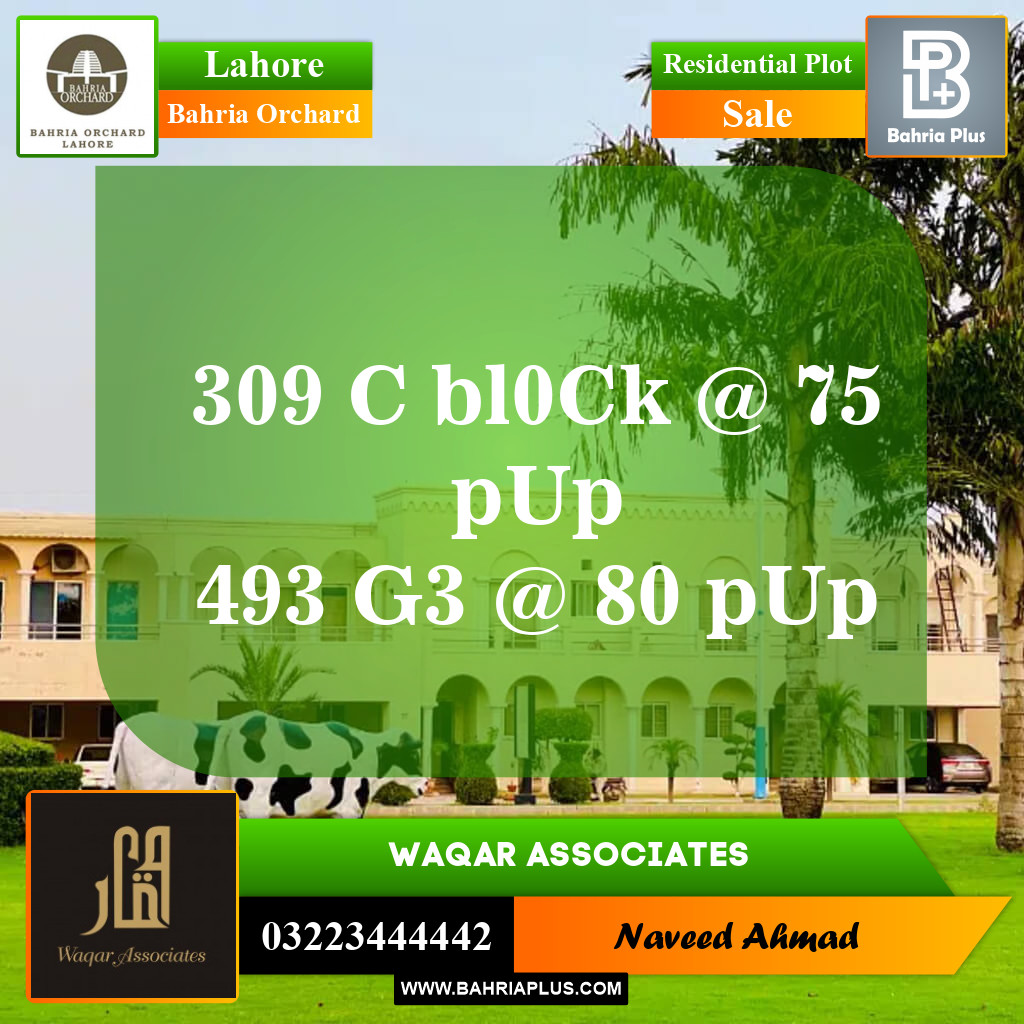 Residential Plot for Sale in Phase 2 - C Block -  Bahria Orchard, Lahore - (BP-149120)