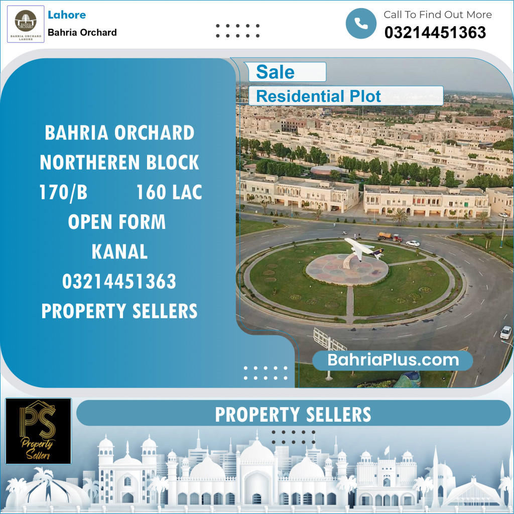 Residential Plot for Sale in Phase 1 - Northern District -  Bahria Orchard, Lahore - (BP-149131)