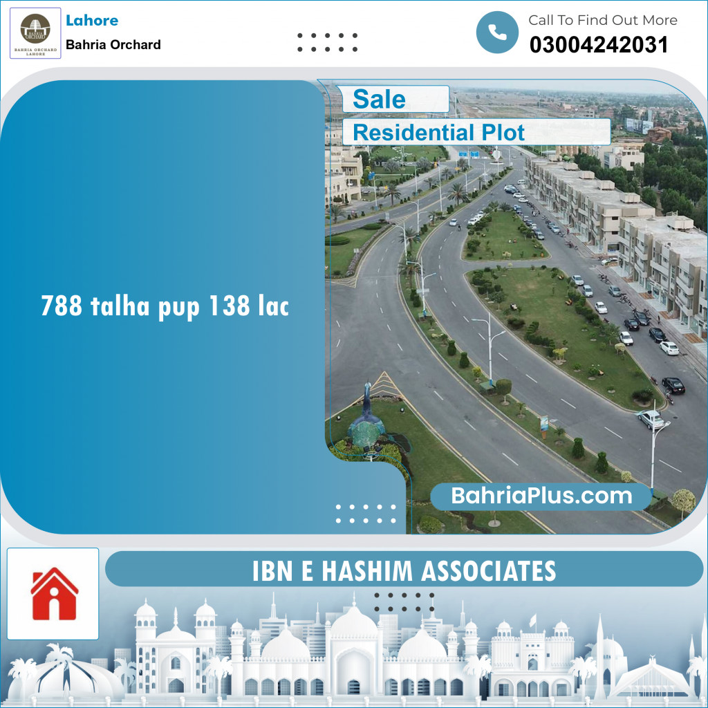 Residential Plot for Sale in Sector F - Talha Block -  Bahria Town, Lahore - (BP-149188)