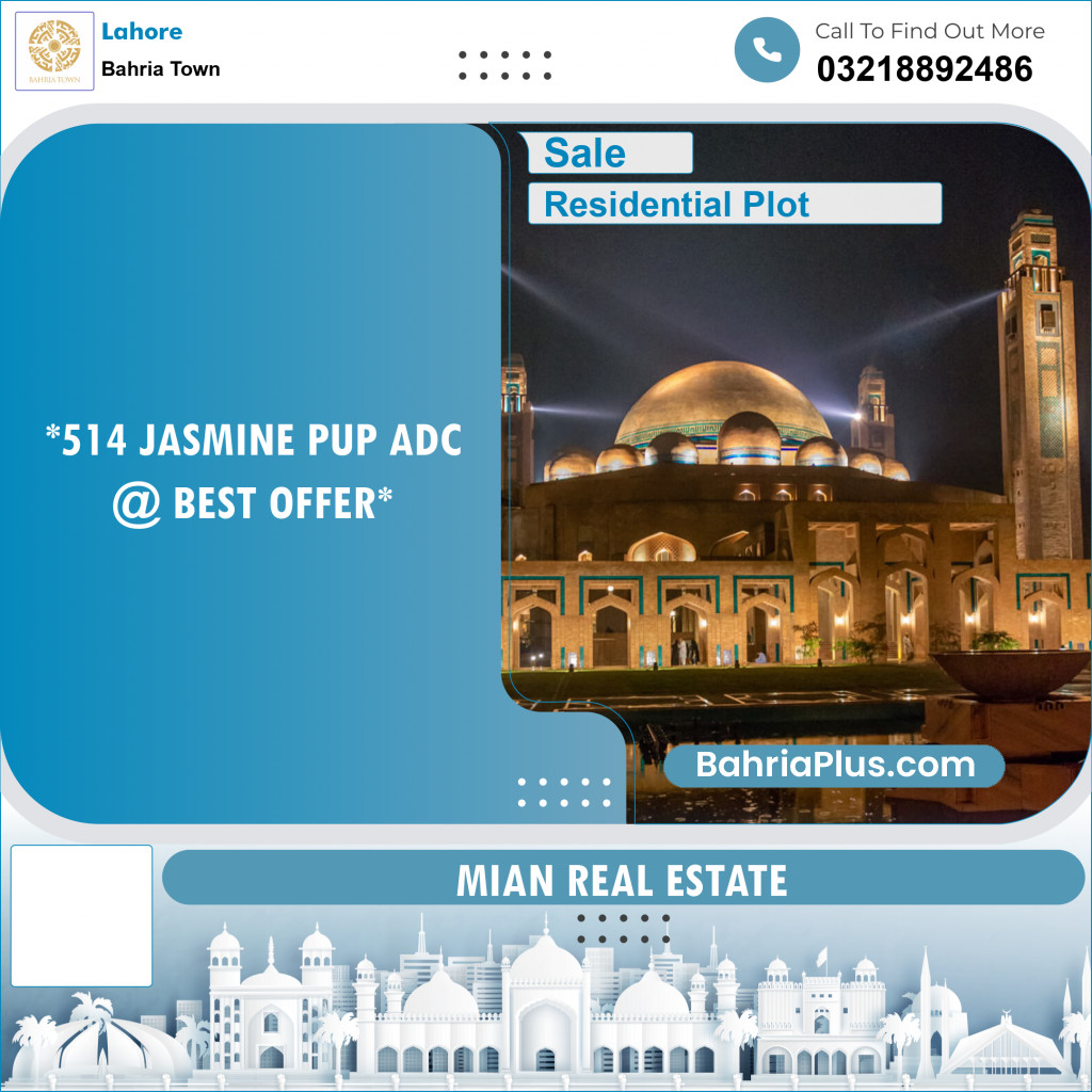 Residential Plot for Sale in Sector C - Jasmine Block -  Bahria Town, Lahore - (BP-149191)