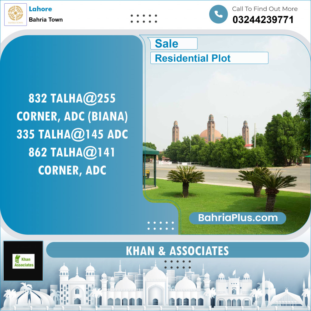 Residential Plot for Sale in Sector F - Talha Block -  Bahria Town, Lahore - (BP-149251)