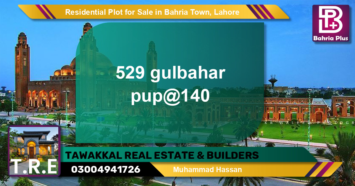 Residential Plot for Sale in Sector C - Gulbahar Block -  Bahria Town, Lahore - (BP-149267)