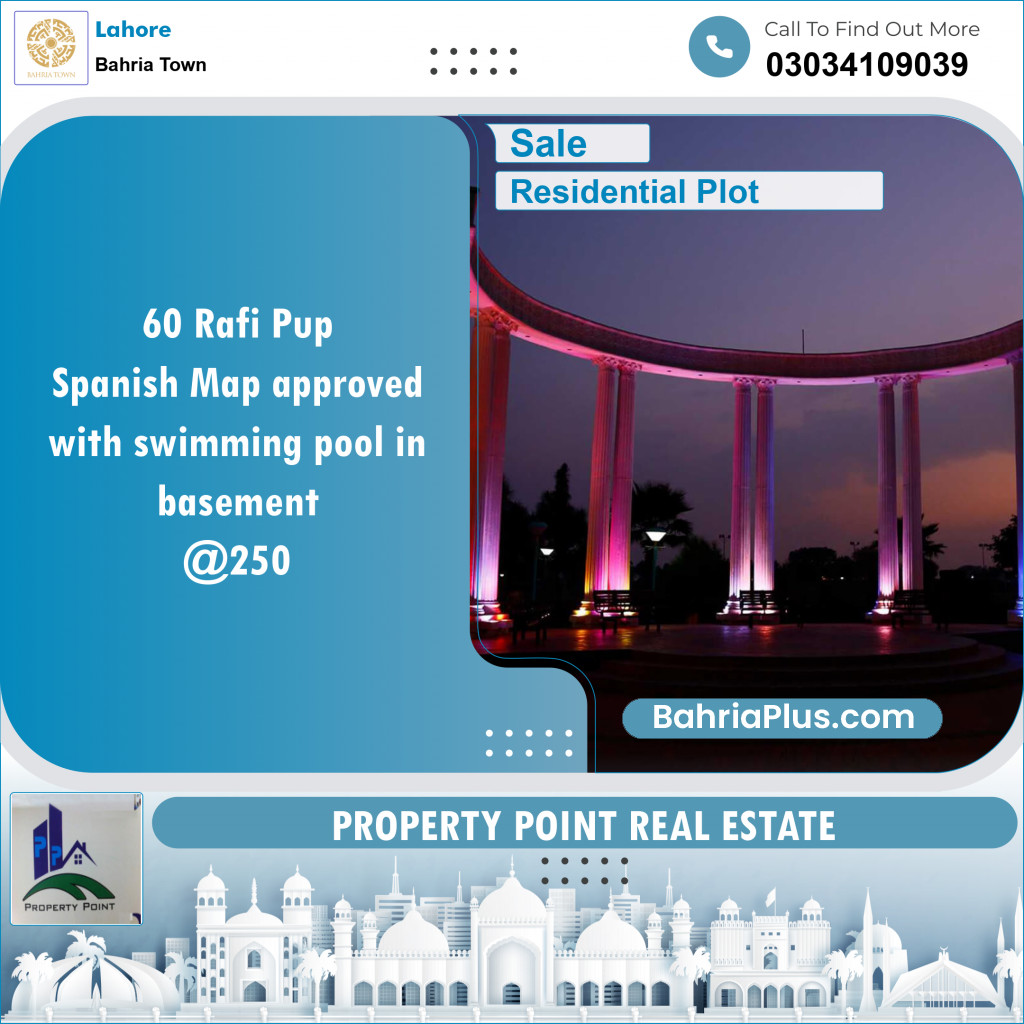 Residential Plot for Sale in Bahria Town, Lahore - (BP-149419)