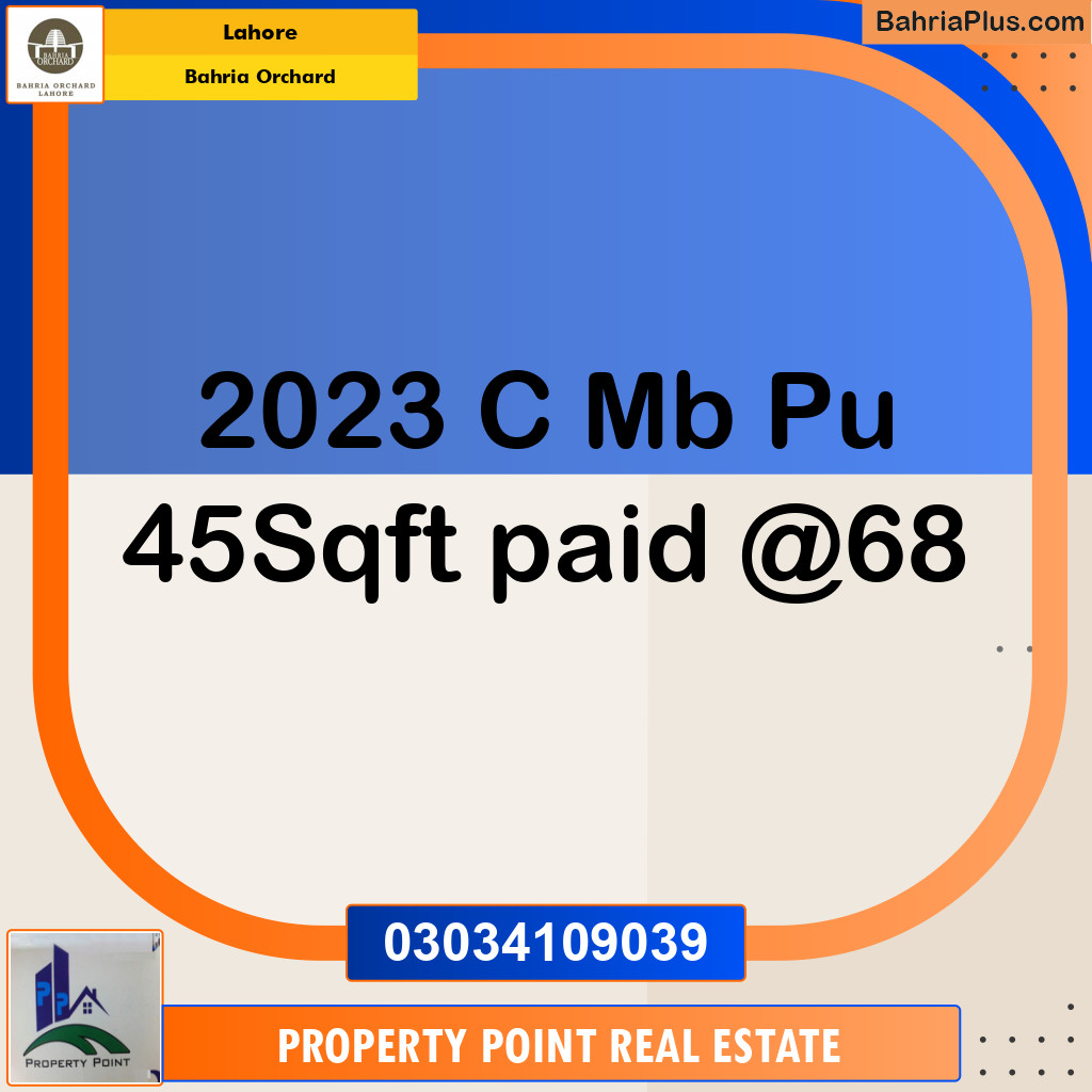 Residential Plot for Sale in Phase 2 - C Block -  Bahria Orchard, Lahore - (BP-149428)