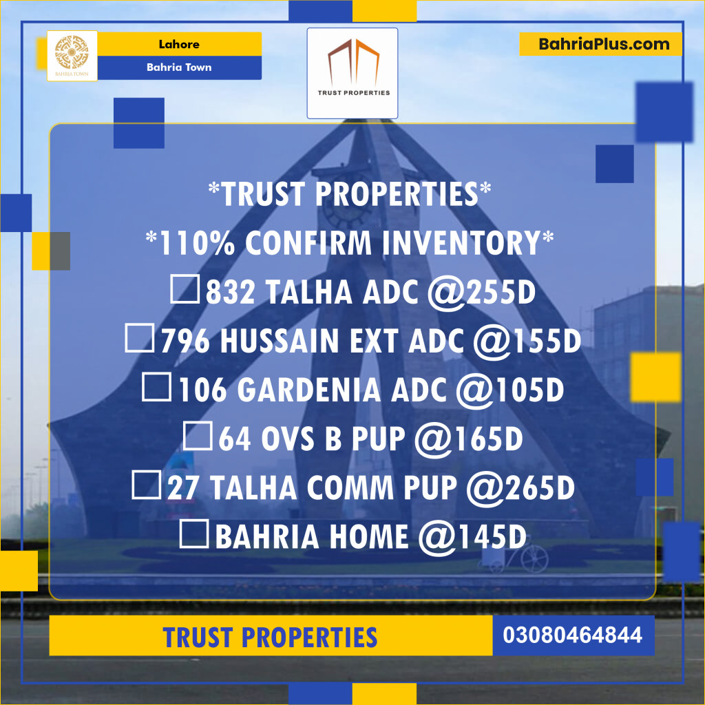 Residential Plot for Sale in Sector F - Talha Block -  Bahria Town, Lahore - (BP-149532)