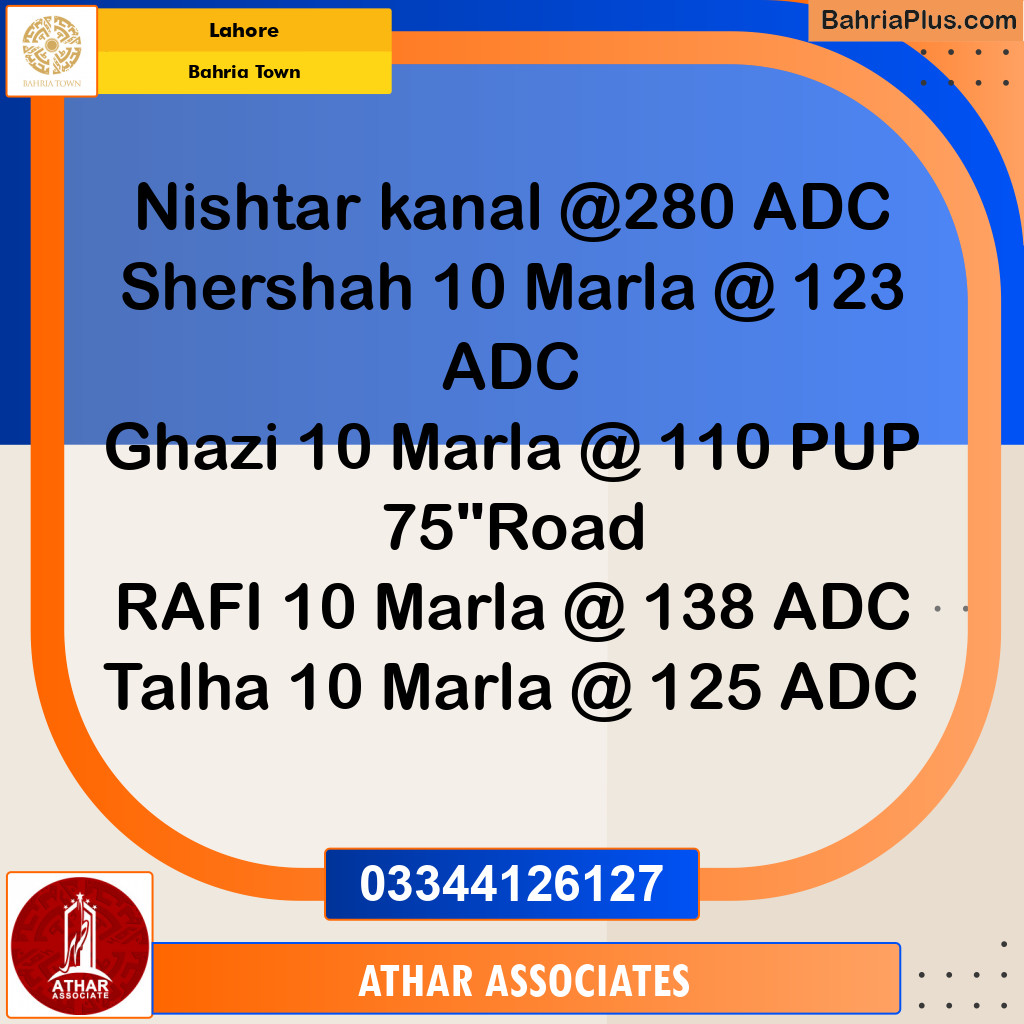 Residential Plot for Sale in Sector E - Nishtar Block -  Bahria Town, Lahore - (BP-149537)