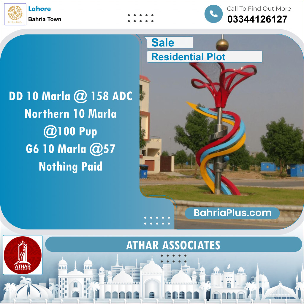 Residential Plot for Sale in Sector D - DD Block -  Bahria Town, Lahore - (BP-149542)