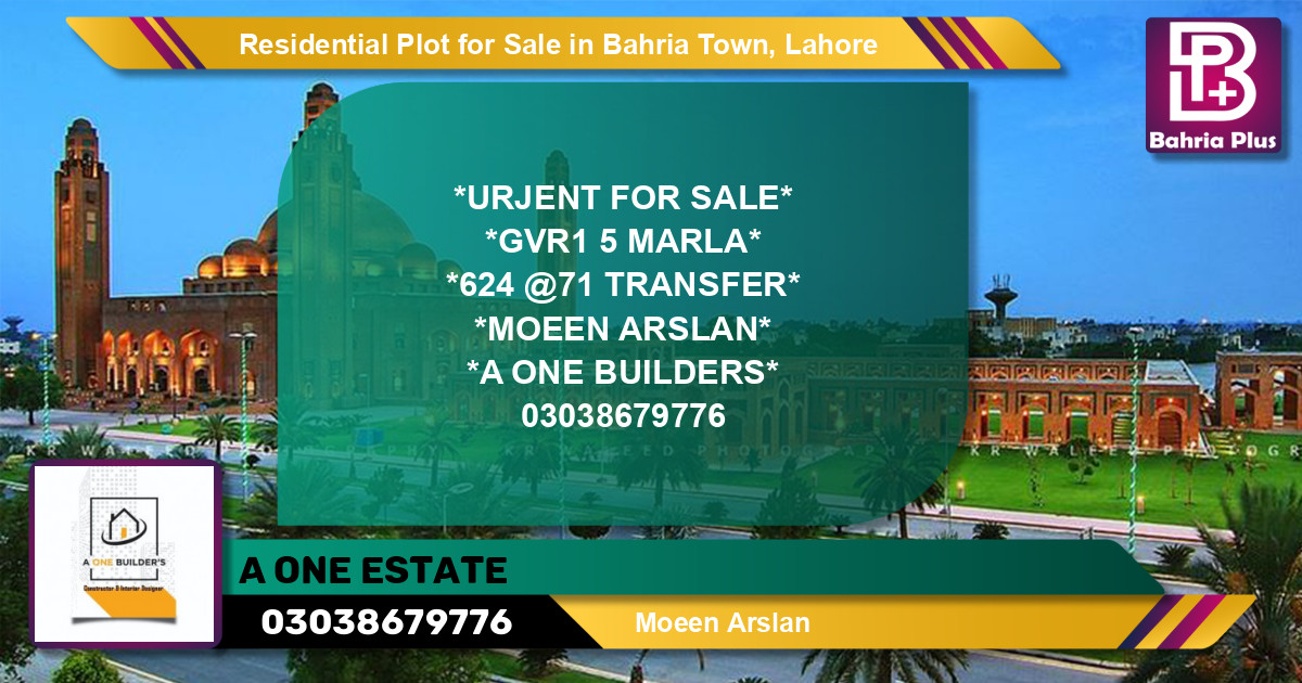 Residential Plot for Sale in Golf Phase 1 -  Bahria Town, Lahore - (BP-149589)