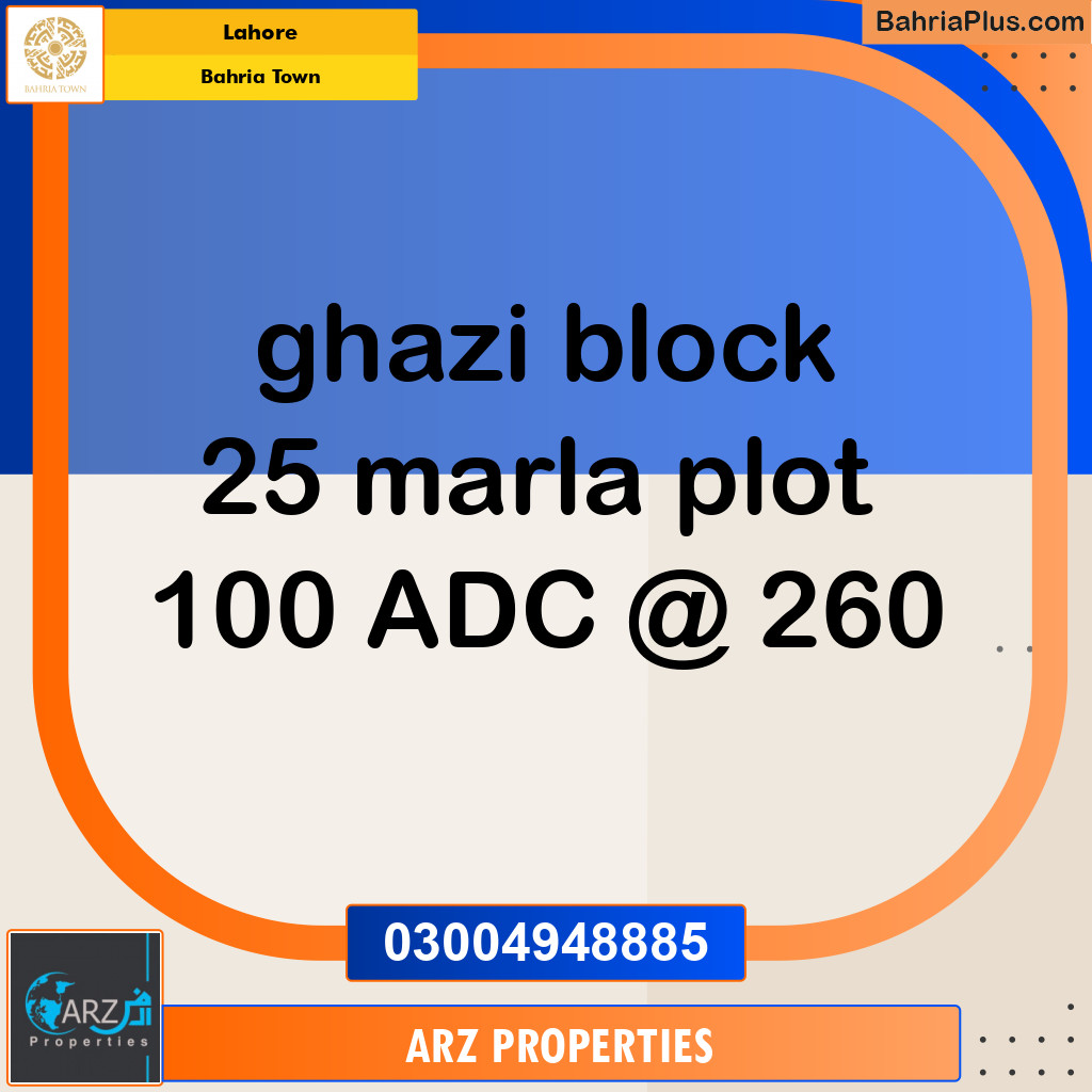 Residential Plot for Sale in Sector F - Ghazi Block -  Bahria Town, Lahore - (BP-149626)