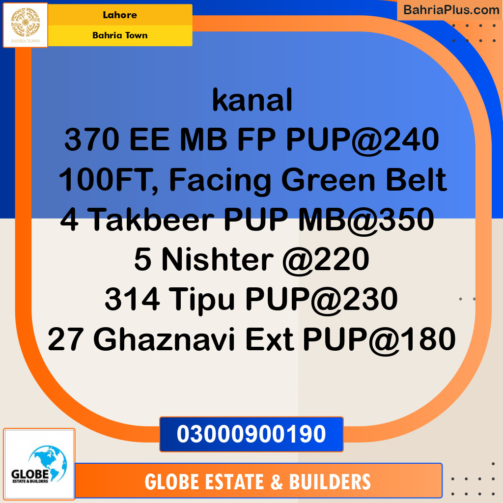 Residential Plot for Sale in Sector D - EE Block -  Bahria Town, Lahore - (BP-149677)