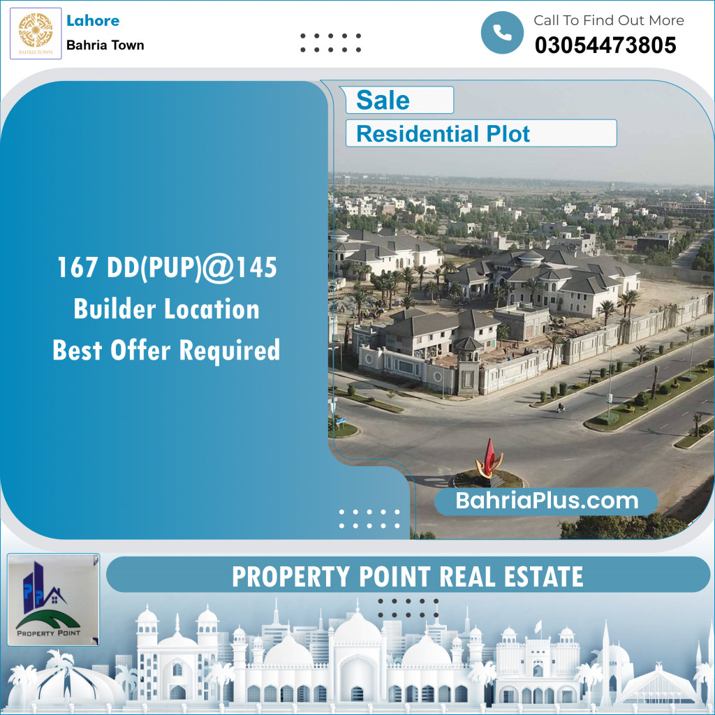 Residential Plot for Sale in Sector D - DD Block -  Bahria Town, Lahore - (BP-149706)