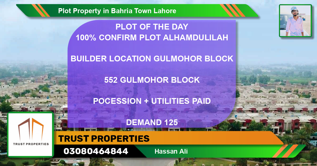 Residential Plot for Sale in Bahria Town, Lahore - (BP-14986)