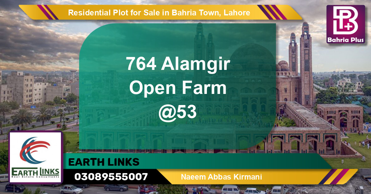 Residential Plot for Sale in Sector F - Alamgir Block -  Bahria Town, Lahore - (BP-150060)