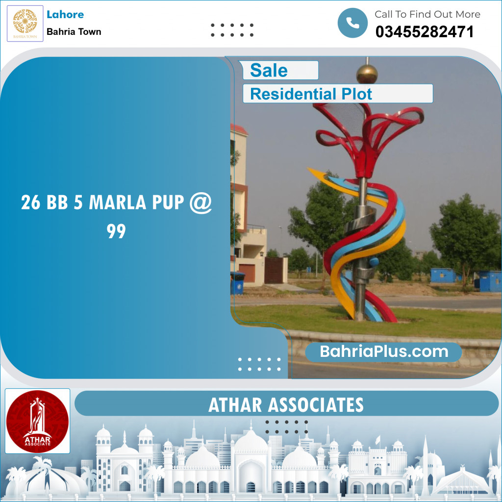 Residential Plot for Sale in Sector D - BB Block -  Bahria Town, Lahore - (BP-150160)