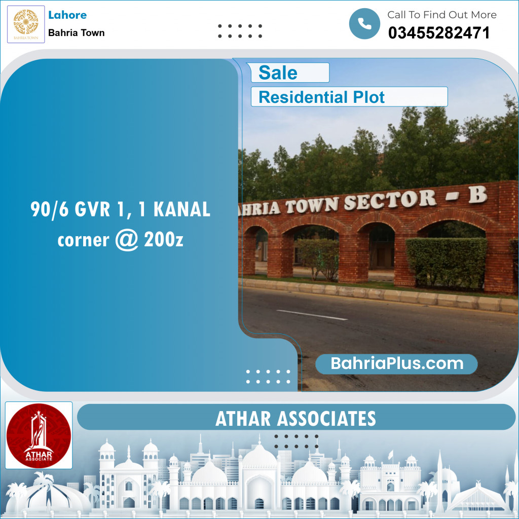 Residential Plot for Sale in Golf Phase 1 -  Bahria Town, Lahore - (BP-150187)