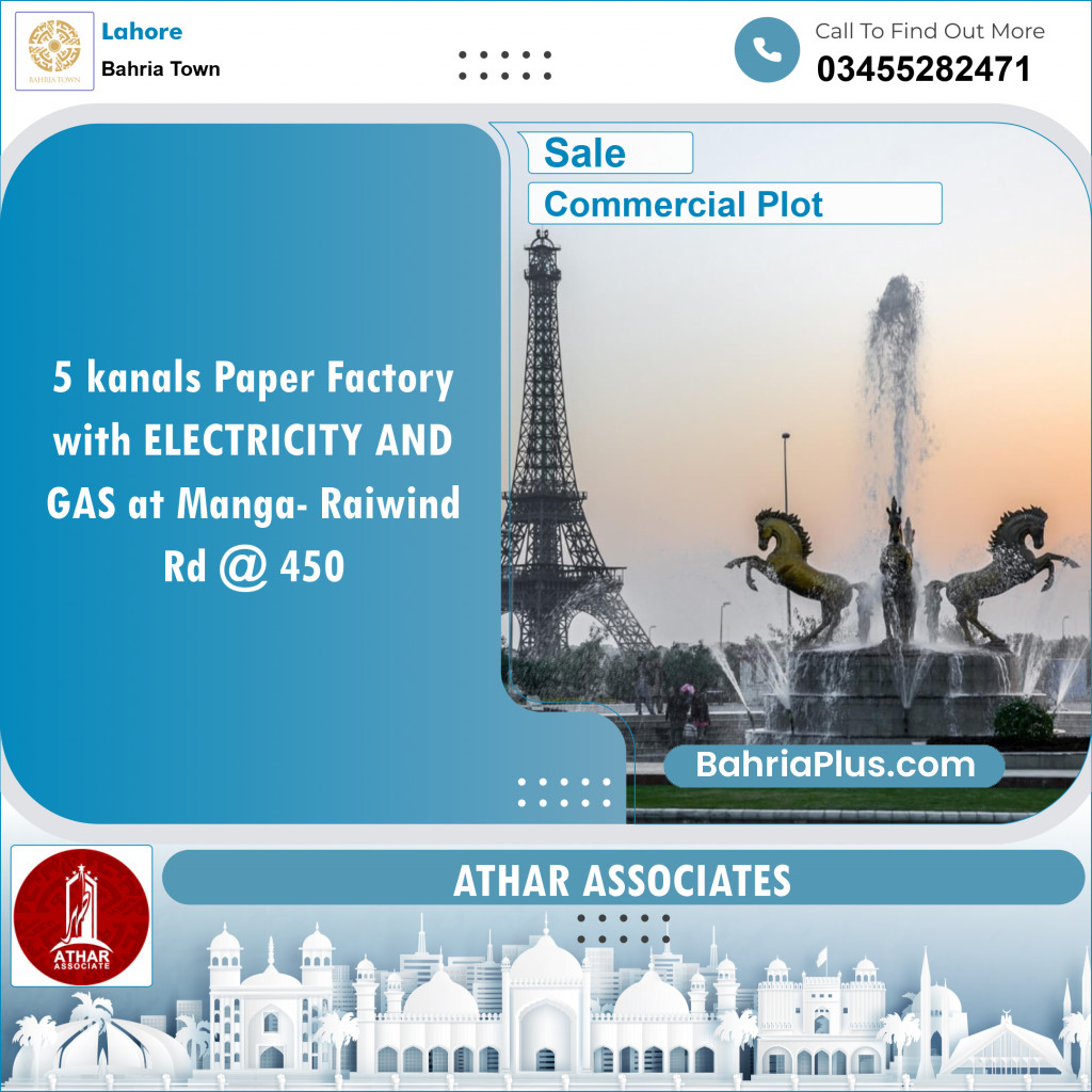Commercial Plot for Sale in Bahria Town, Lahore - (BP-150195)