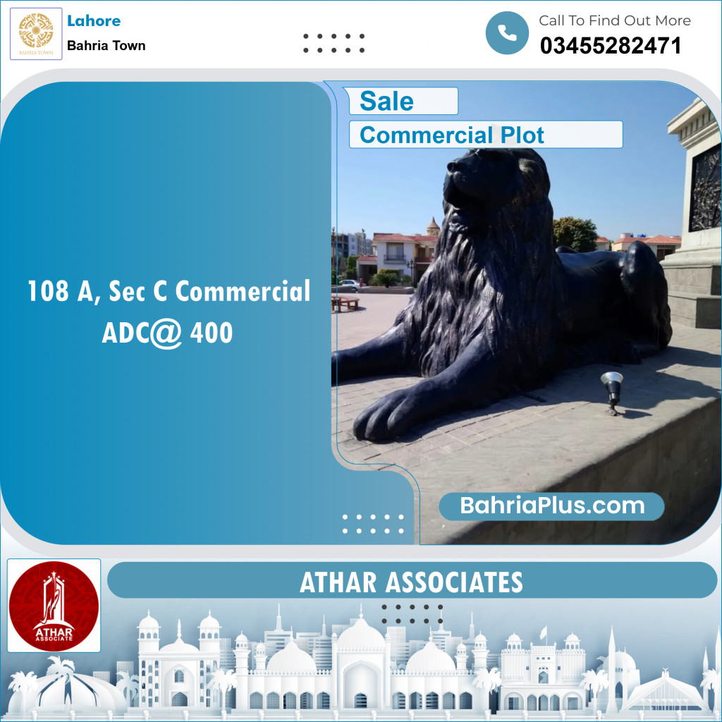 Commercial Plot for Sale in Sector C - A Side -  Bahria Town, Lahore - (BP-150231)