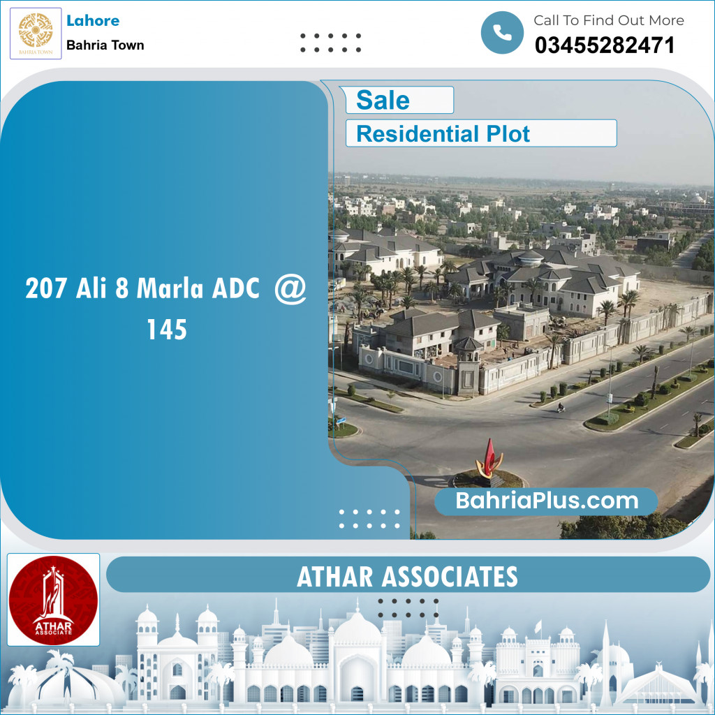 Residential Plot for Sale in Sector B - Ali Block -  Bahria Town, Lahore - (BP-150244)